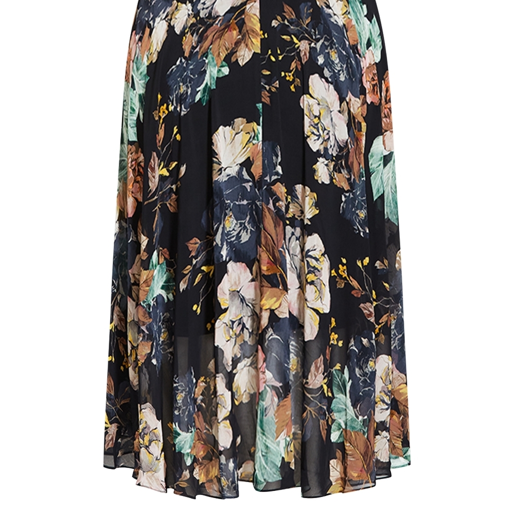 💥PRICE DROP💥 NWT Black Floral Midi Wrap Dress - Picture 6 of 14